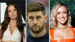 Podcaster Sofia Franklyn shoots her shot with former NFL QB Jay Cutler. (Credit: Getty Images)