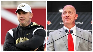 Louisville football coach Jeff Brohm says Purdue would have paid him anything to stay. (Credit: Getty Images and Louisville Football/Instagram)