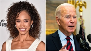 Sage Steele's interview with President Joe Biden was less than stellar. She talked about how he "trailed off" during the interview. (Credit: Getty Images)