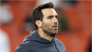 Joe Flacco might have taken a moment to rest his eyes during a blowout win over the New York Jets. Did he nap? Watch the video. (Credit: Getty Images)