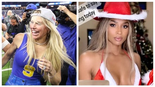 Matthew Stafford's wife Kelly Stafford uses Ciara to make fun of herself. (Credit: Getty Images and Kelly Stafford/Instagram)