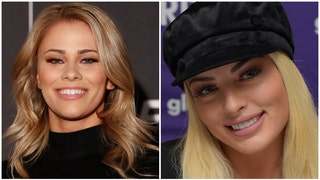 Paige VanZant teased her collaboration with Mandy Rose on Instagram with Mandy Rose. It will be released on OnlyFans. (Credit: Getty Images)