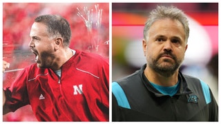 Former Panthers coach Matt Rhule named Nebraska's new head football coach. (Credit: Getty Images and Nebraska football)