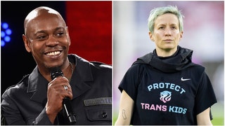 Megan Rapinoe blamed comedy, Dave Chappelle and Sage Steele for being responsible for problems transgender people might encounter. (Credit: Getty Images)
