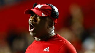 Nebraska interim head coach Mickey Joseph roasts Rutgers claiming the game against the Cornhuskers was sold out. (Photo by Rich Schultz/Getty Images)