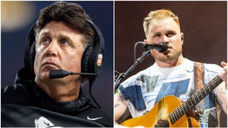 Mike Gundy celebrated his birthday over the weekend by attending a Zach Bryan concert, and some fans are definitely not happy. (Credit: Getty Images)
