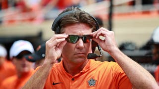 Oklahoma State football coach Mike Gundy isn't nearing retirement. (Photo by Brett Deering/Getty Images)