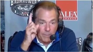 Nick Saban seems very on edge ahead of playing Tennessee, and he's begging fans for help. He needs them to get loud. (Credit: Screenshot/Twitter Video https://twitter.com/BrettGreenberg_/status/1715170227724402827)