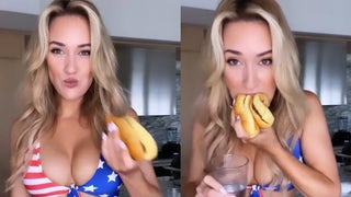 Paige Spiranac Shows Off Her Hot Dog Eating Techniques