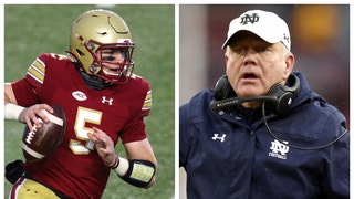 Former ND quarterback Phil Jurkovec accused Brian Kelly of lying to his family. (Credit: Getty Images)
