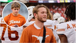 Texas QB Quinn Ewers will miss time after suffering an injury against Houston. Will Arch Manning start at QB? (Credit: Getty Images)