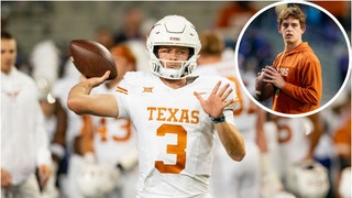 It sounds like there's a real chance Texas Longhorns QB Quinn Ewers could return, and that might be bad news for Arch Manning. (Credit: Getty Images)