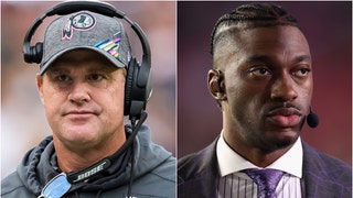 The feud between Jay Gruden and Robert Griffin III appears to be going nuclear. Gruden deleted a tweet destroying RGIII. (Credit: Getty Images)