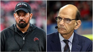 Paul Finebaum thinks Ryan Day's job could be in trouble if Ohio State loses to Michigan. Will the Buckeyes fire Day? (Credit: Getty Images)