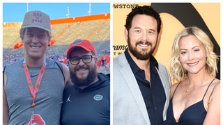 Cole Hauser's son Ryland visits Florida for the LSU game. Where will he play college football? (Credit: Getty Images/Twitter Video)