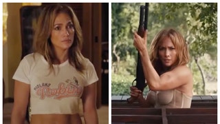 Jennifer Lopez stars in "Shotgun Wedding" with Josh Duhamel. Watch a preview for the film. (Credit: Screenshot/YouTube https://www.youtube.com/watch?v=6Bgj7um7UWw)