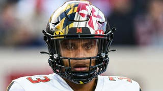 Maryland Terrapins quarterback Taulia Tagovailoa is a "game-time decision" against Northwestern. (Photo by James Black/Icon Sportswire via Getty Images)