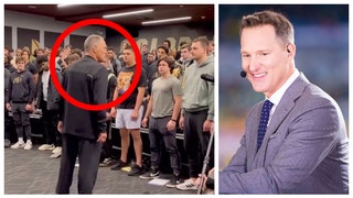 Former NFL QB Danny Kanell and Colorado assistant Tim Brewster trade tweets. (Credit: Screenshot/Twitter Video https://twitter.com/CUBarstool/status/1615125269190438912 and Getty Images)