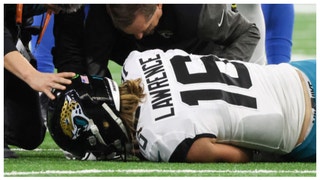 Jaguars quarterback Trevor Lawrence is day-to-day with a foot injury. (Credit: Getty Images)