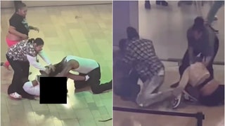 All hell broke loose at the Fashion Show Mall in Las Vegas, and it was captured on video. Watch a video of the massive fight. (Credit: Screenshot/Instagram Video https://www.instagram.com/p/C0DlfePuI3_/)