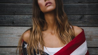 Veronika Rajek American Flag Bikini Halloween Costume