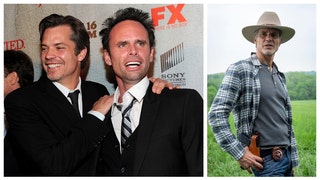 Walton Goggins is hyped for "Justified: City Primeval" to premiere in July. He's not returning as Boyd Crowder, but is still excited. (Credit: FX and Getty Images)