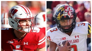 The Wisconsin Badgers are favored against Maryland by -5.5. (Credit: Getty Images)