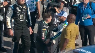 Ross Chastain and Noah Gragson get into a post race fight at Kansas speedway