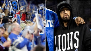 Detroit Lions fans rapped Eminem's "Lose Yourself" during playoff win over the Los Angeles Rams. Watch the awesome video. (Credit: Getty Images)