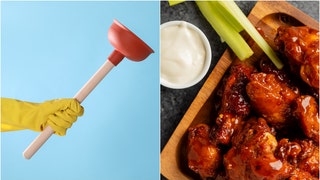 clogged-toilet-plunger-chicken-wings