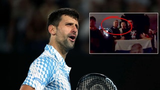 Novak Djokovic's Dad Poses With Russian Flag With Putin's Face On It