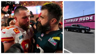 Travis Kelce loses bother Jason's truck at strip club.