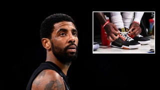 Kyrie Irving Tapes Over Nike Swoosh, Writes Message On Shoe