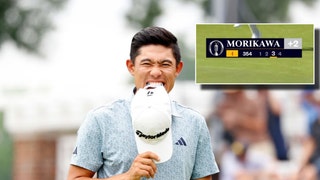 Collin Morikawa Makes Putt While Jumping Over Phil Mickelson's Golf Ball