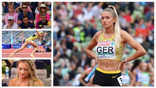 Track star Alica Schmidt trains for nationals, Kelley Levis tans and Tom Brady gets tanked.
