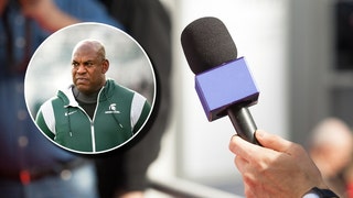TV microphone and Mel Tucker