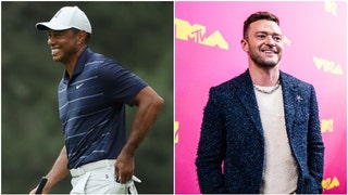 Tiger Woods and Justin Timberlake