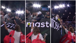 Stefanos Tsitsipas' Genius Autograph Postcards At Australian Open