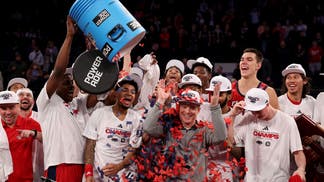 FAU celebrates a berth in the Final Four. Florida Atlantic defeats Kansas State