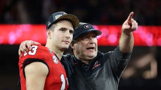 Georgia HC Kirby Smart and QB Stetson Bennett