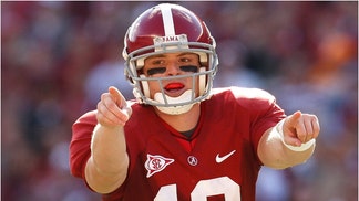 Greg McElroy goes on offense against people who think he hates Alabama. (Photo by Kevin C. Cox/Getty Images)