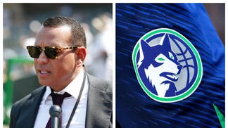 Alex Rodriguez and Timberwolves logo