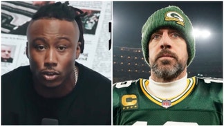 Brandon Marshall shares video congratulating Packers quarterback Aaron Rodgers on retiring. (Credit: Screenshot/Instagram video https://www.instagram.com/reel/CpOWqasgENL/)