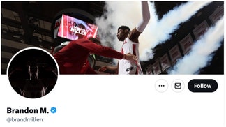 Alabama star Brandon Miller's Twitter features photo banner of him being frisked. (Credit: Twitter)