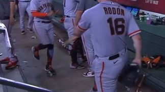 Carlos Rodón Bat Kick Sends Giants Teammate To Ground