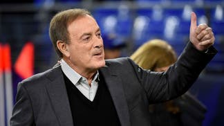 Al Michaels is over Baker Mayfield.
