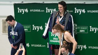 Penn's Lia Thomas Narrowly Beats Yale's Iszac Henig In 100 Free At Ivy League Championships