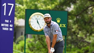 Cameron Young on the 17th tee during the final round of the FedEx St. Jude Championship at TPC Southwind