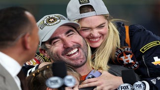 Kate Upton Celebrated Astros Win On FOX Set