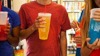 Friends drinking soda